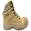 DeWALT PROComfort Toner Mens Side Zip Leather Safety Boots Sand 7 UK