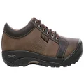 Keen Austin Mens Comfortable Leather Wide Fit Lace Up Casual Shoes Chocolate Brown 14 US or 32 cm (Mens)