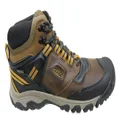 Keen Mens Ridge Flex Mid Waterproof Comfortable Leather Hiking Boots Brown 10.5 US or 28.5 cm