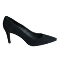 RMK Abra Womens Mid Heel Leather Pointed Toe Pump Shoes Black Kid Suede 9 AUS or 40 EUR
