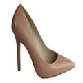 RMK Cadha Womens Leather High Heel Pointed Toe Pump Shoes Blush Nappa 5 AUS or 36 EUR