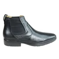 Savelli Liam Mens Comfort Leather Chelsea Dress Boots Made In Brazil Black 10 AUS or 44 EUR