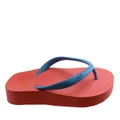 Scholl Orthaheel Fiji Womens Comfortable Rubber Thongs With Support Coral Light Blue 7 AUS or 38 EUR