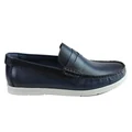 Savelli Nimble Mens Comfortable Cushioned Leather Casual Loafer Shoes Navy 9 AUS or 43 EUR