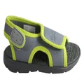 Grosby Chip Infant Toddler Junior Kids Comfortable Adjustable Sandals Grey/Lime 11 UK (Junior Kids)