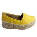 Usaflex April Womens Comfort Leather Espadrille Shoes Made In Brazil Yellow 10 AUS or 41 EUR