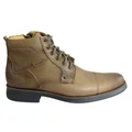 Ferricelli Bunbury Mens Comfortable Leather Boots Made In Brazil Tan 9 AUS or 43 EUR