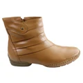Comfortshoeco Lin Womens Leather Comfort Ankle Boots Made In Brazil Tan 10 AUS or 41 EUR