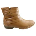 Comfortshoeco Lin Womens Leather Comfort Ankle Boots Made In Brazil Tan 9 AUS or 40 EUR