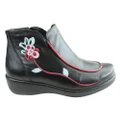 Comfortshoeco Petra Womens Leather Comfort Ankle Boots Made In Brazil Black 8 AUS or 39 EUR