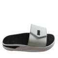 BR Sport Utah Mens Brazilian Comfort Slides Sandals With Massage Balls White/Black 11 AUS or 45 EUR