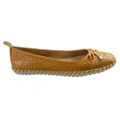 Bottero Hampshire Womens Comfort Leather Ballet Flats Made In Brazil Yellow 10 AUS or 41 EUR