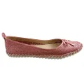 Bottero Hampshire Womens Comfort Leather Ballet Flats Made In Brazil Coral 10 AUS or 41 EUR