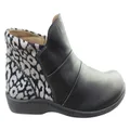 Flex & Go Katrina Womens Comfort Leather Ankle Boots Made In Portugal Black 11 AUS or 42 EUR