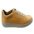 Flex & Go Abra Womens Comfort Leather Casual Shoes Made In Portugal Apricot 11 AUS or 42 EUR