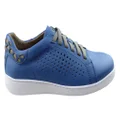 Flex & Go Abra Womens Comfort Leather Casual Shoes Made In Portugal Royal 9 AUS or 40 EUR