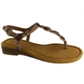 Natural Soul by Naturalizer Rolla Womens Leather Sandals Tan 6 US