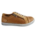 Cabello Comfort EG17 Womens Leather European Leather Casual Shoes Tan 7 AUS or 38 EUR