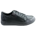 Orizonte Bridgette Womens Comfort Leather Zip Casual Shoes All Black 6 AUS or 37 EUR
