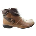 J Gean Hunter Womens Comfortable Leather Ankle Boots Made In Brazil Brown 6 AUS or 37 EUR