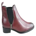 Villione Etty Womens Comfortable Leather Ankle Boots Made In Brazil Bordo 6 AUS or 37 EUR
