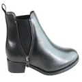 Villione Etty Womens Comfortable Leather Ankle Boots Made In Brazil Black 6 AUS or 37 EUR