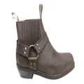 Slatters Rebel Mens Comfortable Leather Dress Boots Dark Brown 6 UK