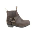 Slatters Rebel Mens Comfortable Leather Dress Boots Dark Brown 6 UK