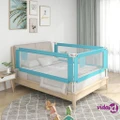 vidaXL Toddler Safety Bed Rail Blue 180x25 cm Fabric