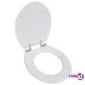 vidaXL Toilet Seats with Soft Close Lids MDF White