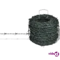 vidaXL Barbed Wire Entanglement Wire Green Wire Roll 100 m