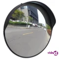 vidaXL Convex Traffic Mirror PC Plastic Black 30 cm Outdoor
