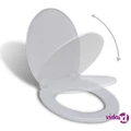 vidaXL Soft-close Toilet Seat White Oval