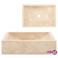 vidaXL Sink 45x30x12 cm Marble High Gloss Cream