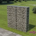 vidaXL Gabion Wall with Covers Galvanised Steel 100x20x100 cm