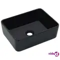 vidaXL Wash Basin 40x30x13 cm Ceramic Black