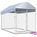 vidaXL Outdoor Dog Kennel with Roof 200x100x125 cm