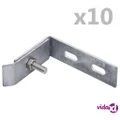 vidaXL Wall Corner Connector 10 Sets Silver