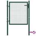 vidaXL Fence Gate Steel 100x75 cm Green