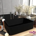 vidaXL Luxury Wash Basin Matt Black 41x30x12 cm Ceramic