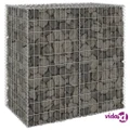 vidaXL Gabion Wall with Covers Galvanised Steel 100x60x100 cm