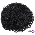 vidaXL Warning Chain Black 30 m Ø6 mm Plastic