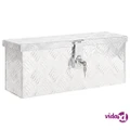 vidaXL Storage Box Silver 50x15x20.5 cm Aluminium