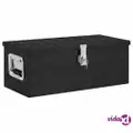 vidaXL Storage Box Black 70x31x27 cm Aluminium