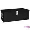 vidaXL Storage Box Black 80x39x30 cm Aluminium