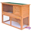 vidaXL Outdoor Rabbit Hutch Small Animal House Pet Cage 1 Door Wood