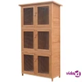 vidaXL Animal Rabbit Cage 6 Rooms Wood