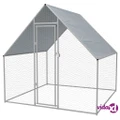 vidaXL Outdoor Chicken Cage Galvanised Steel 2x2x1.92 m