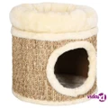 vidaXL Cat House with Luxury Cushion 33 cm Seagrass
