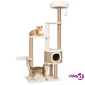 vidaXL Cat Tree with Luxury Cushion and Scratching Post 148cm Seagrass